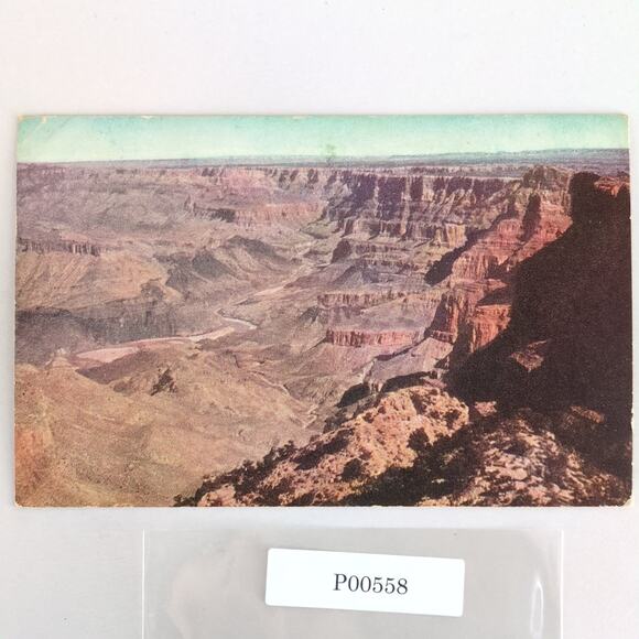 North From The Watch Tower Grand Canyon Arizona 1930s Postcard 1941 PC AZ RPPC - Picture 1 of 2